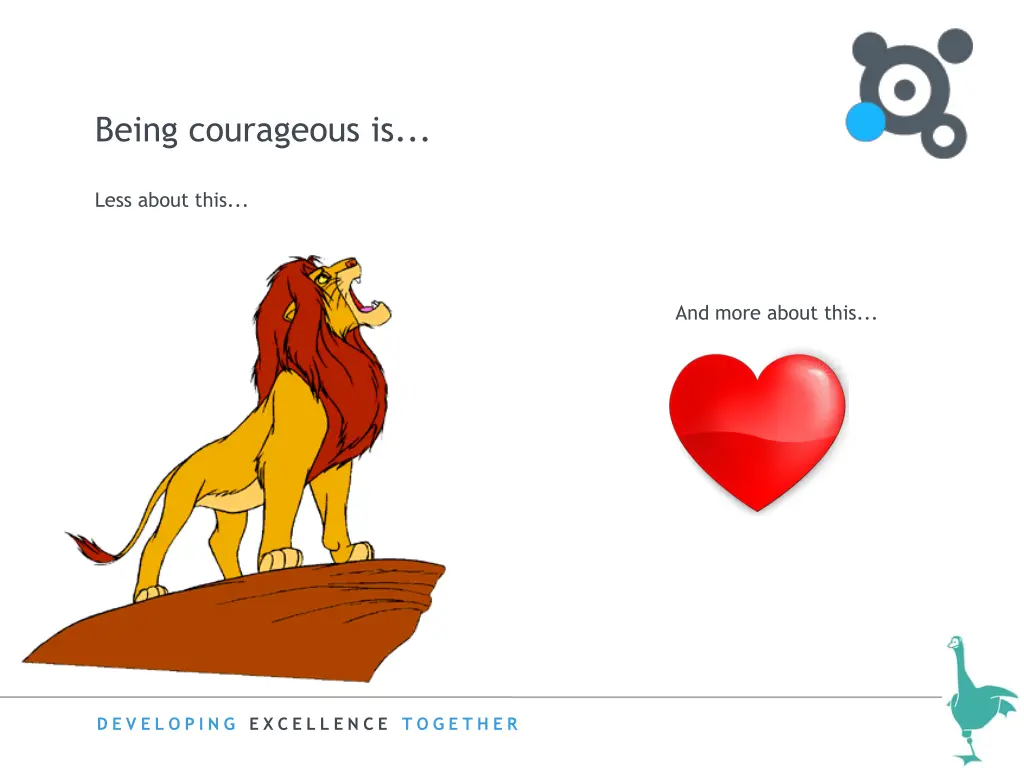 being courageous is