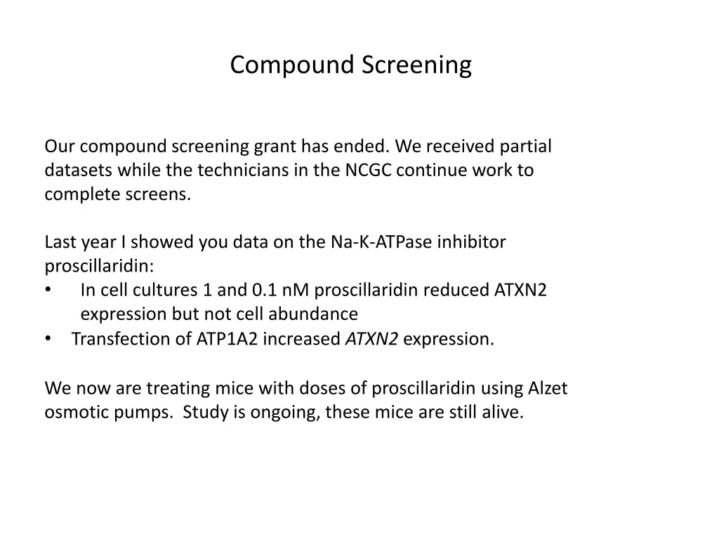 compound screening 1