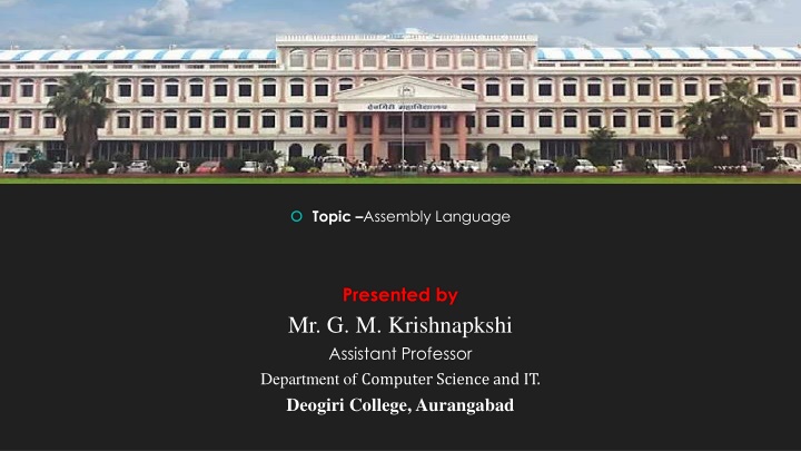 topic assembly language