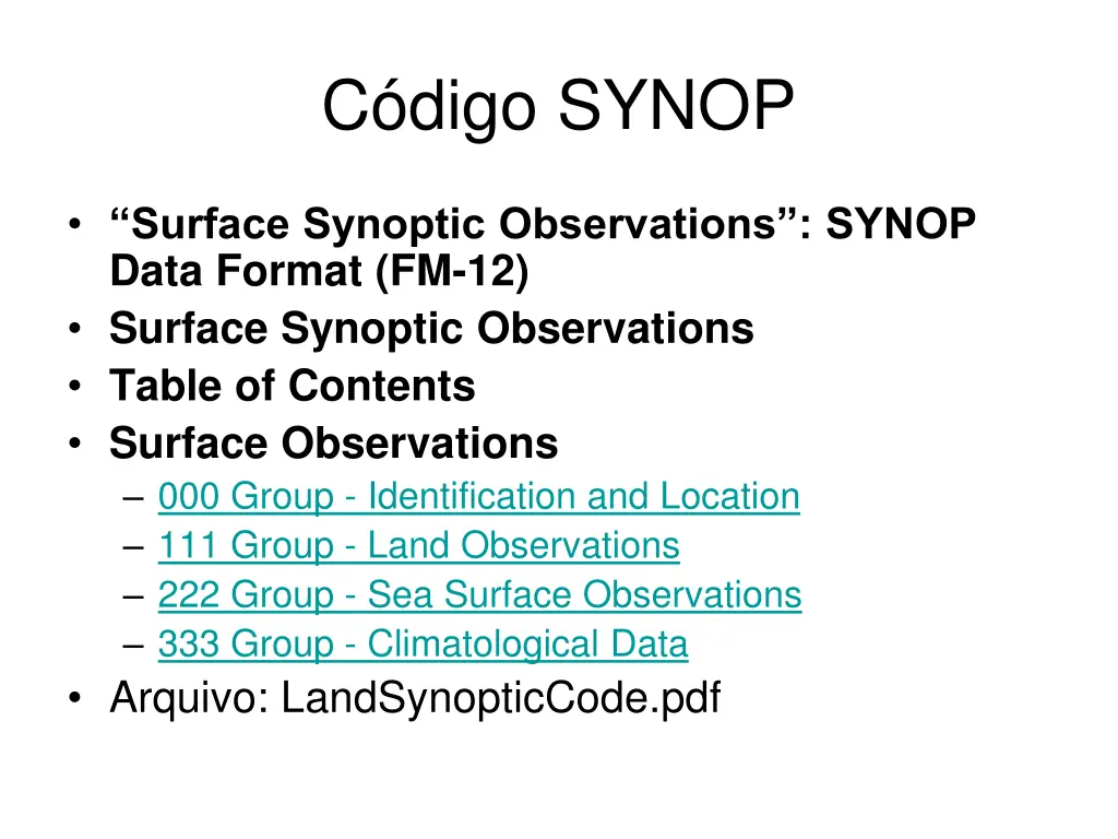 c digo synop