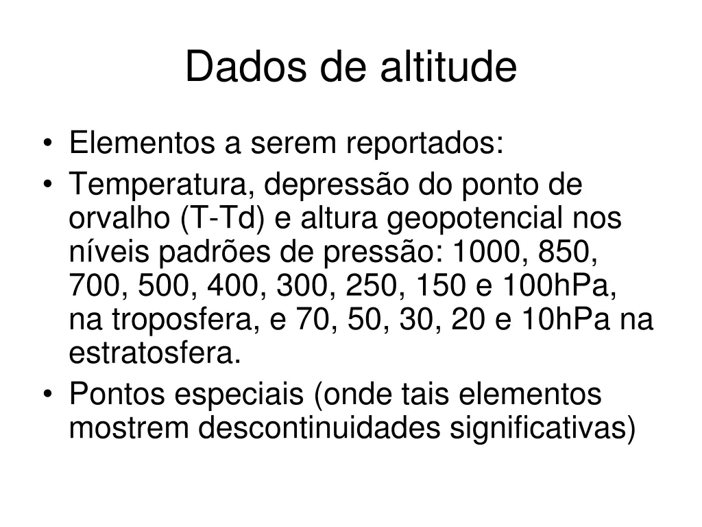 dados de altitude 1