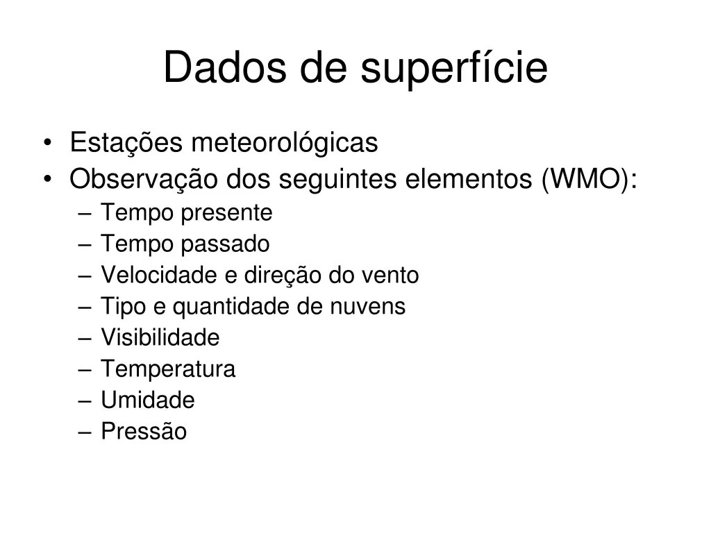 dados de superf cie