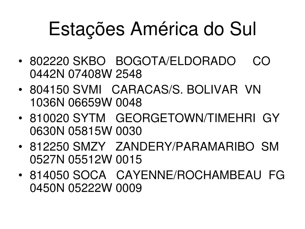 esta es am rica do sul