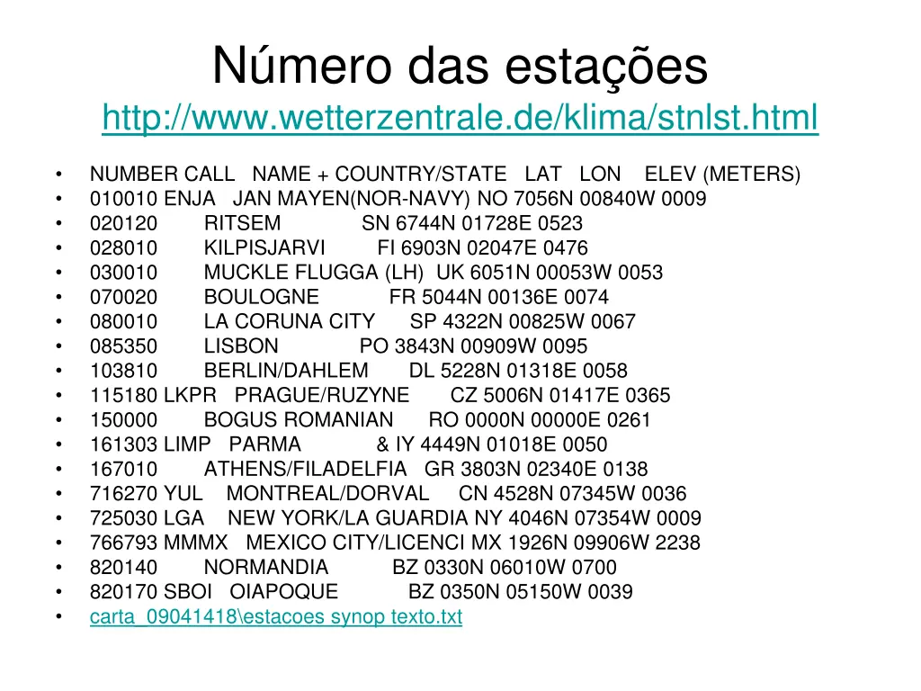 n mero das esta es http www wetterzentrale