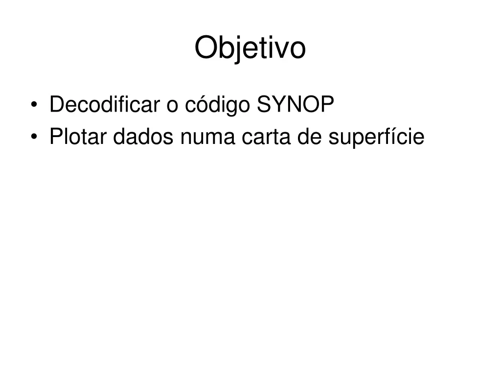 objetivo