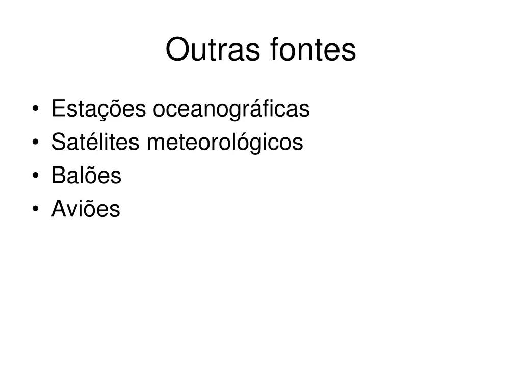 outras fontes