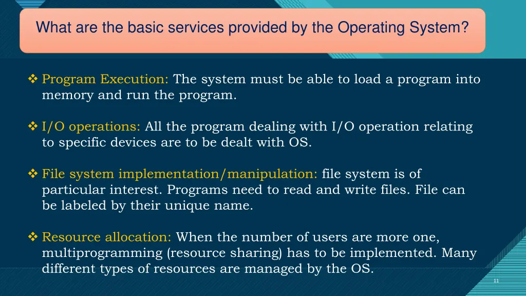 what are the basic services provided