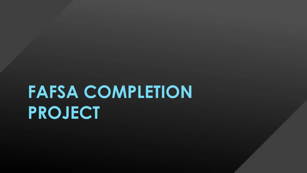 fafsa completion project