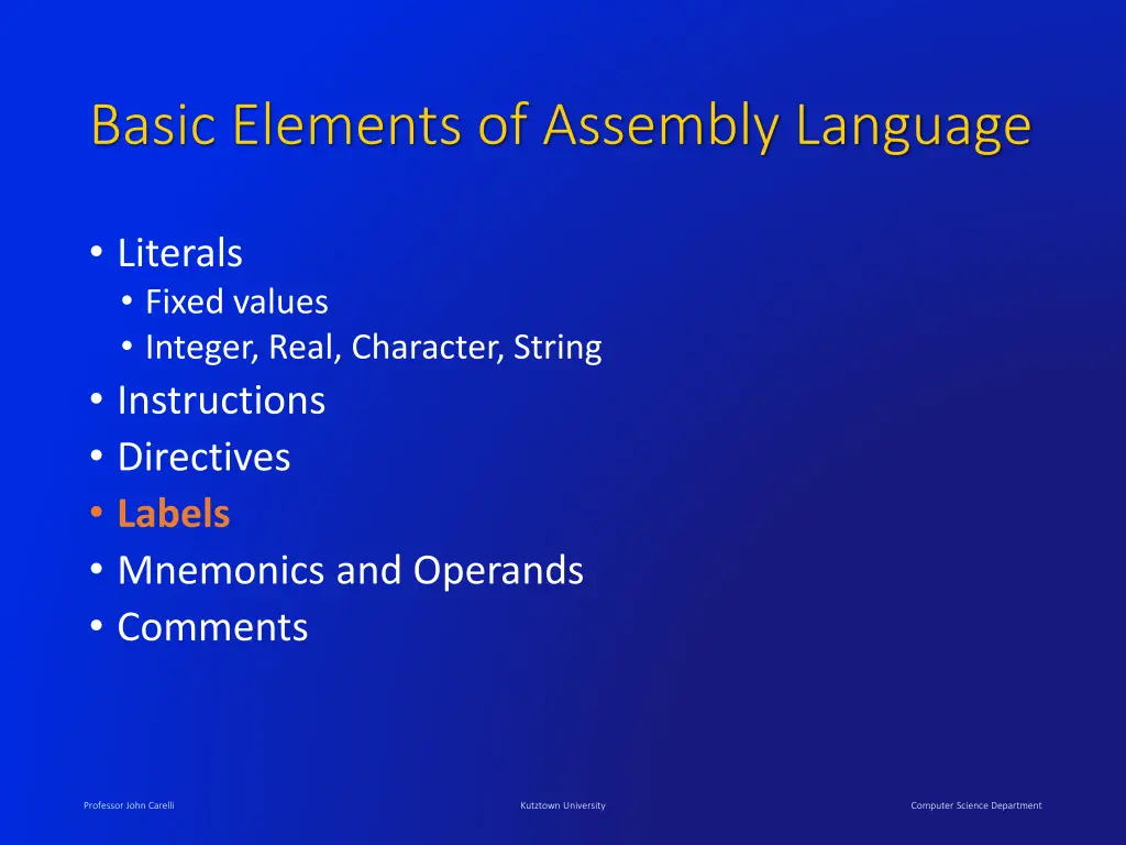 basic elements of assembly language 3
