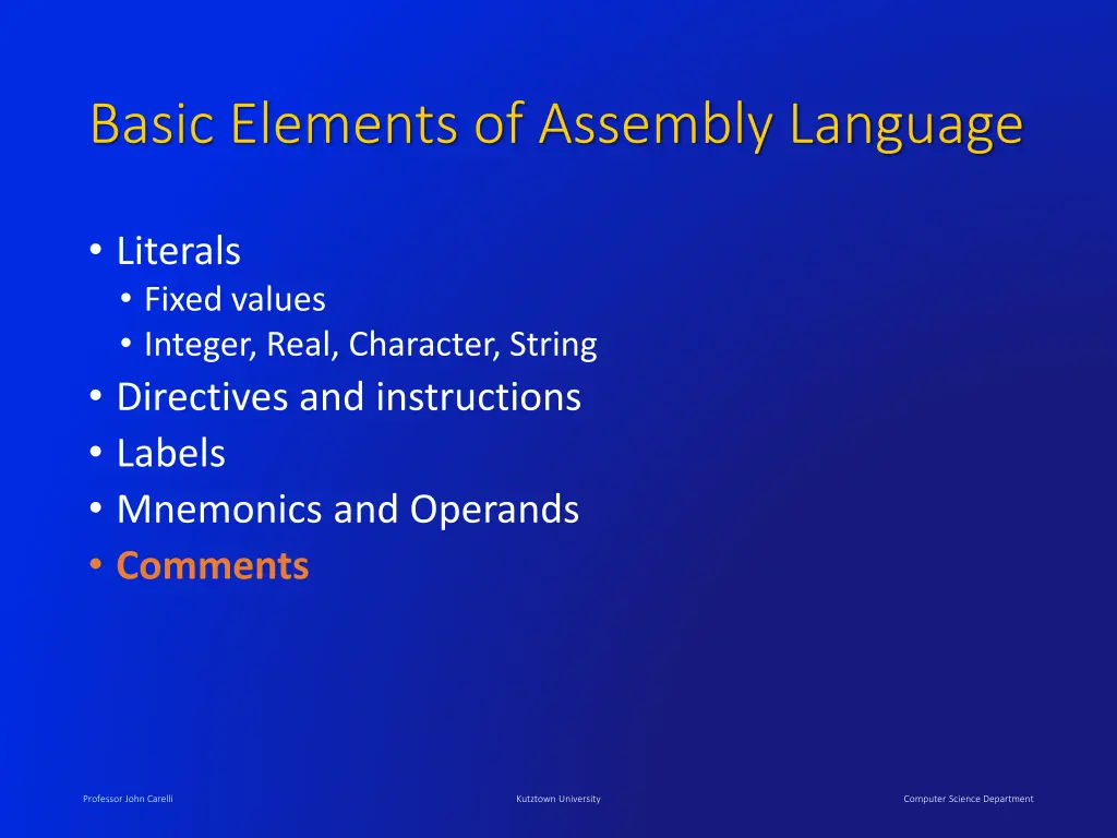 basic elements of assembly language 4