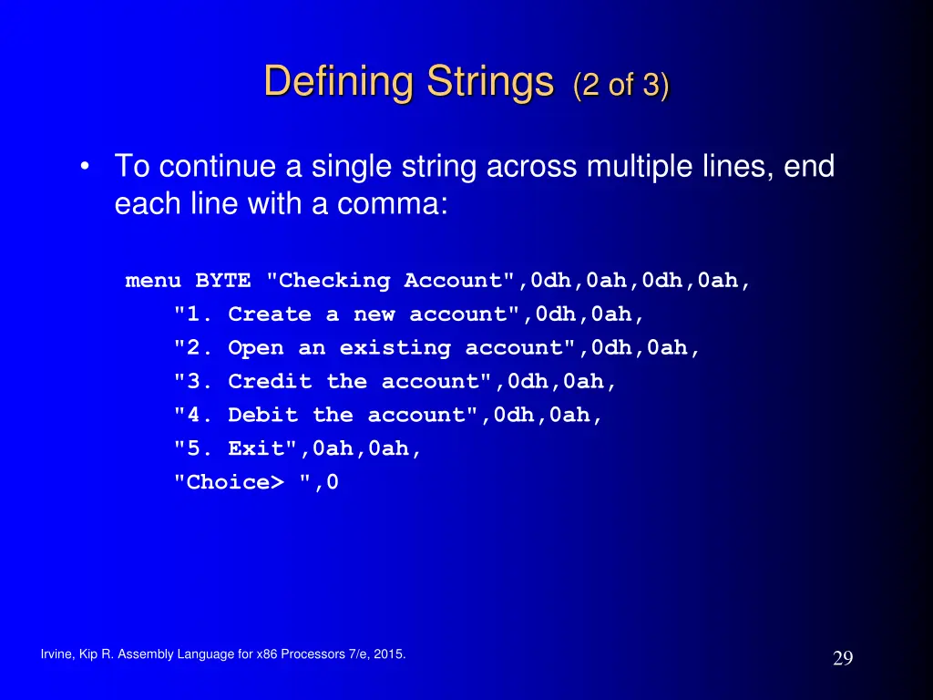 defining strings 2 of 3
