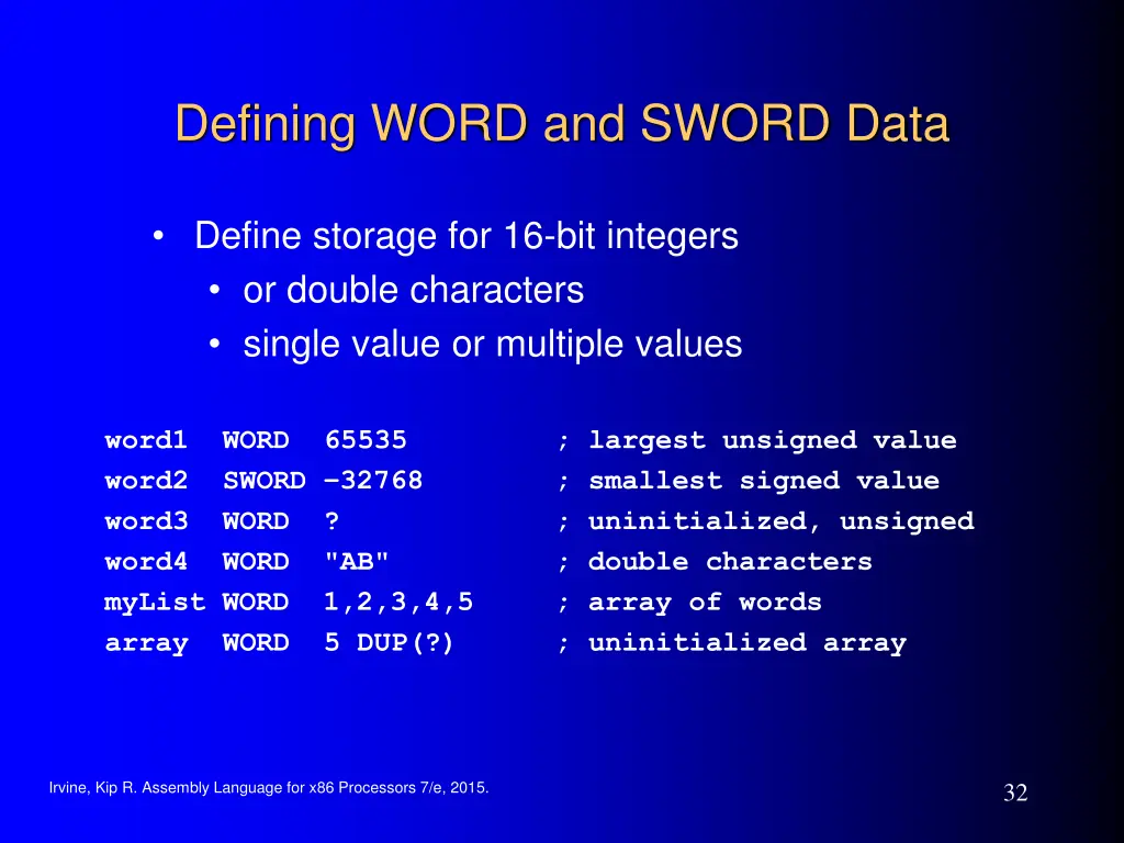 defining word and sword data