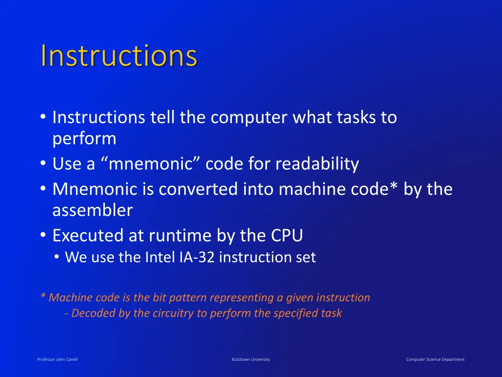instructions
