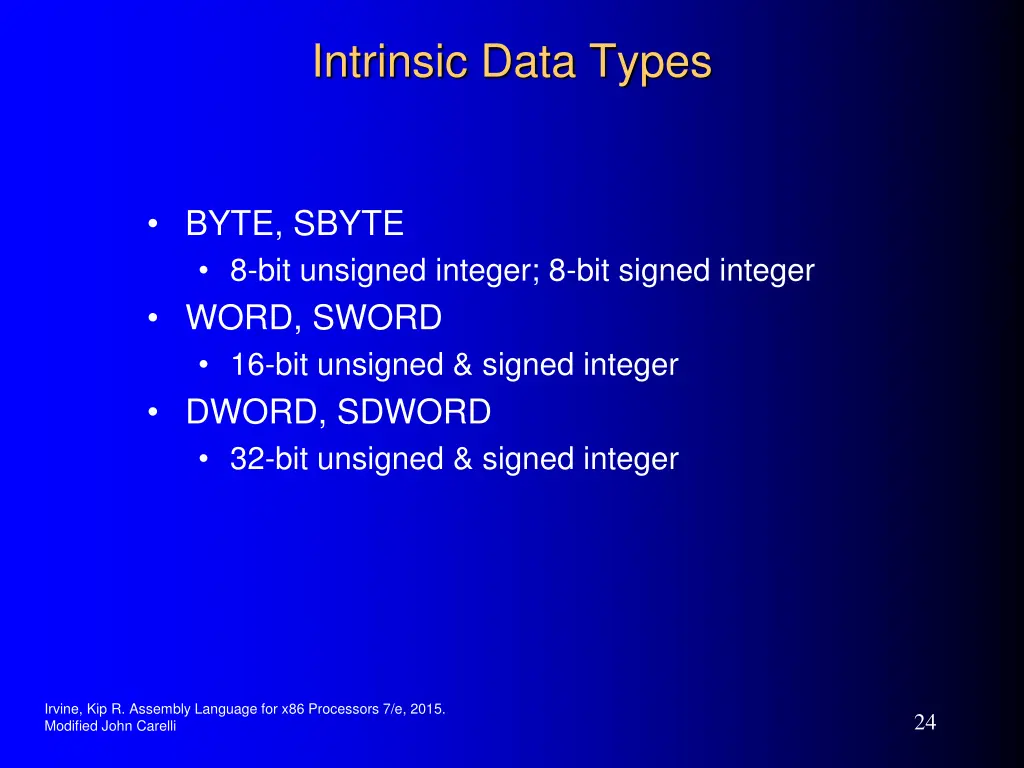 intrinsic data types