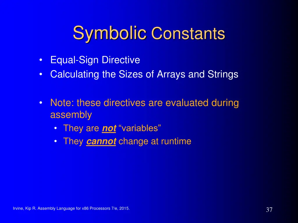 symbolic constants