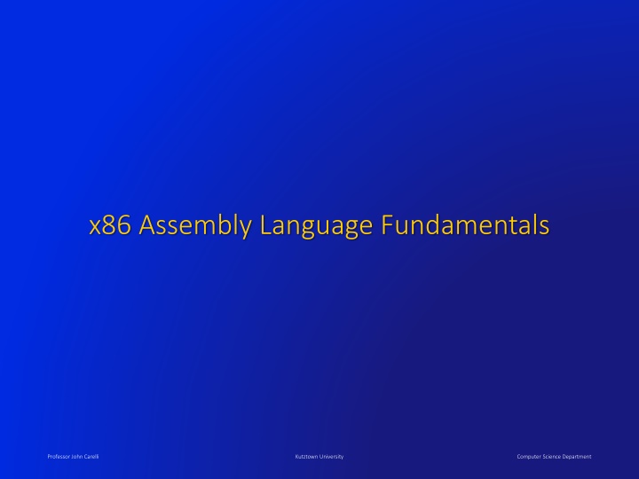 x86 assembly language fundamentals
