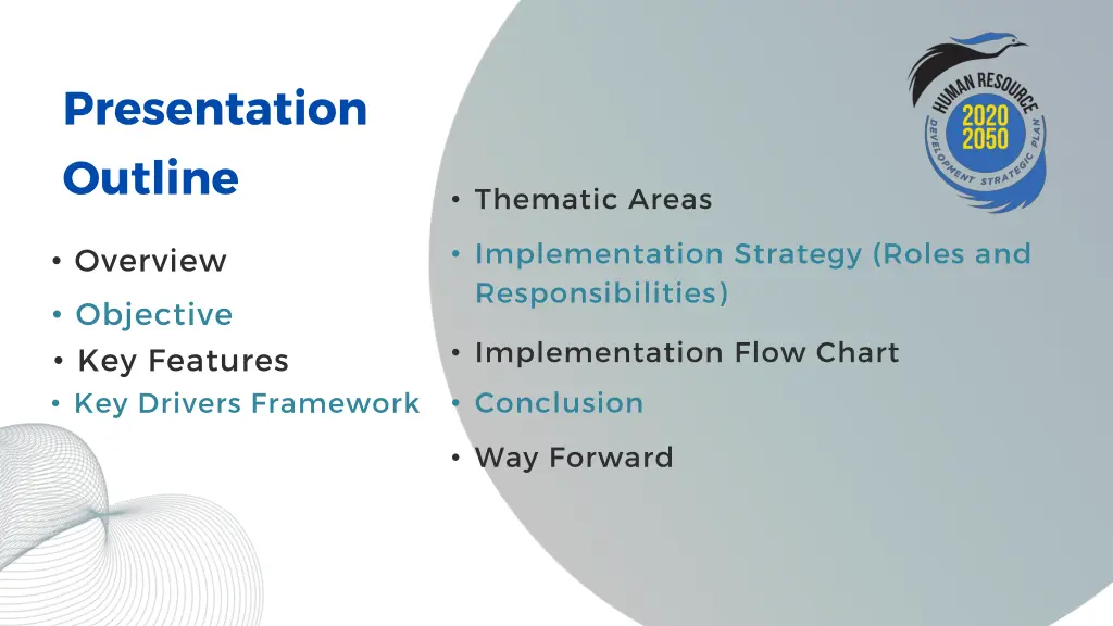 presentation outline