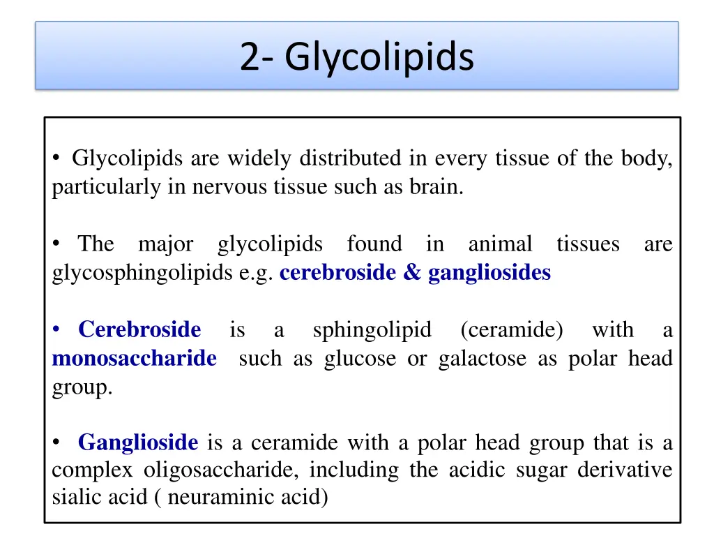 2 glycolipids