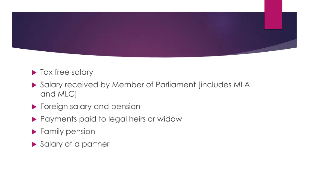 tax free salary salary received by member