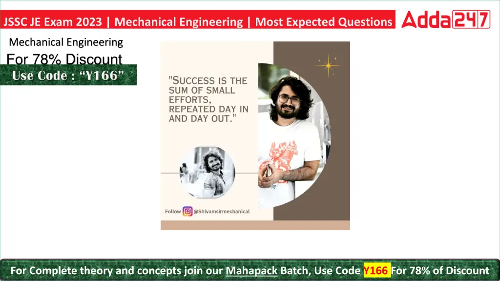 jssc je exam 2023 mechanical engineering most 3