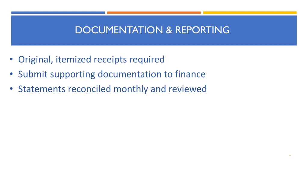 documentation reporting