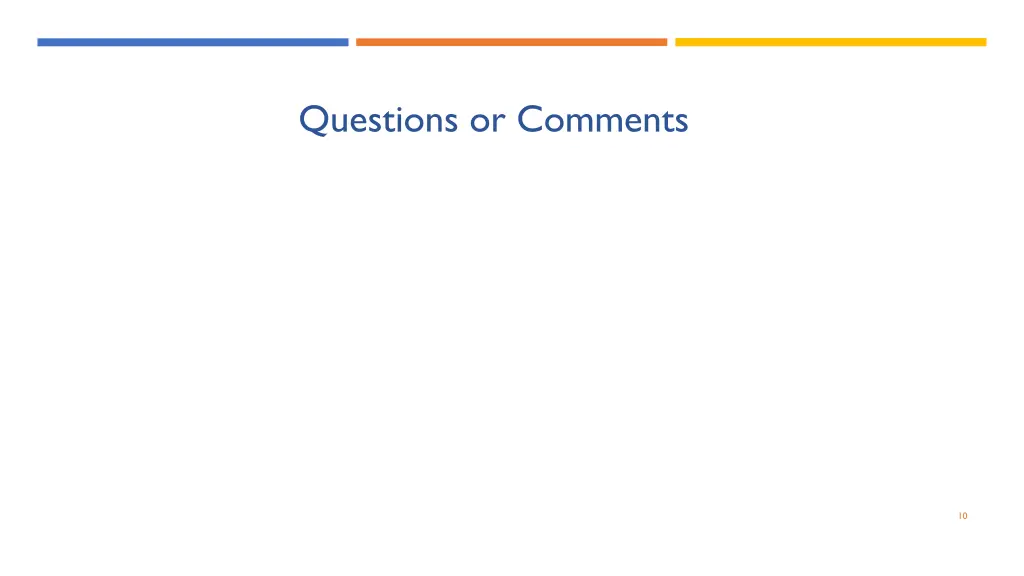 questions or comments