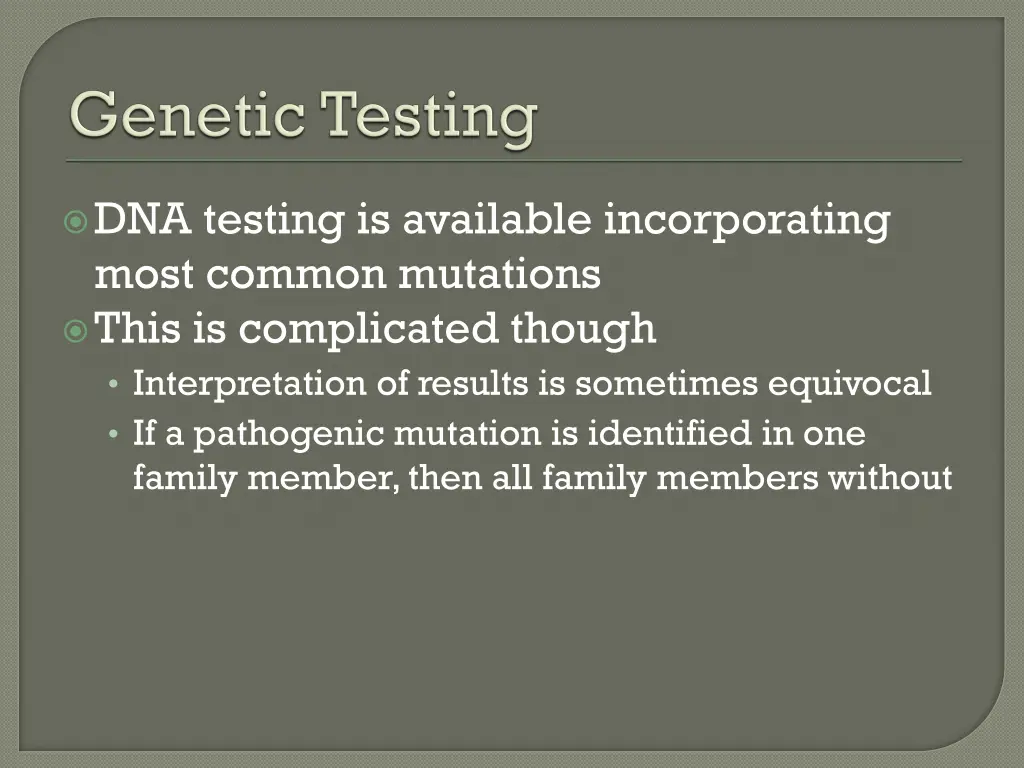 dna testing is available incorporating most