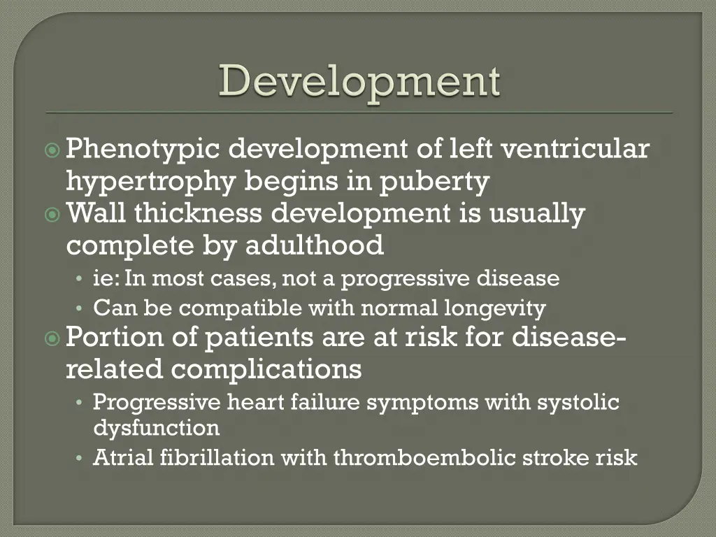 phenotypic development of left ventricular