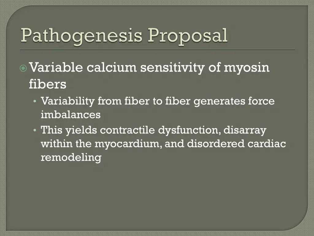variable calcium sensitivity of myosin fibers