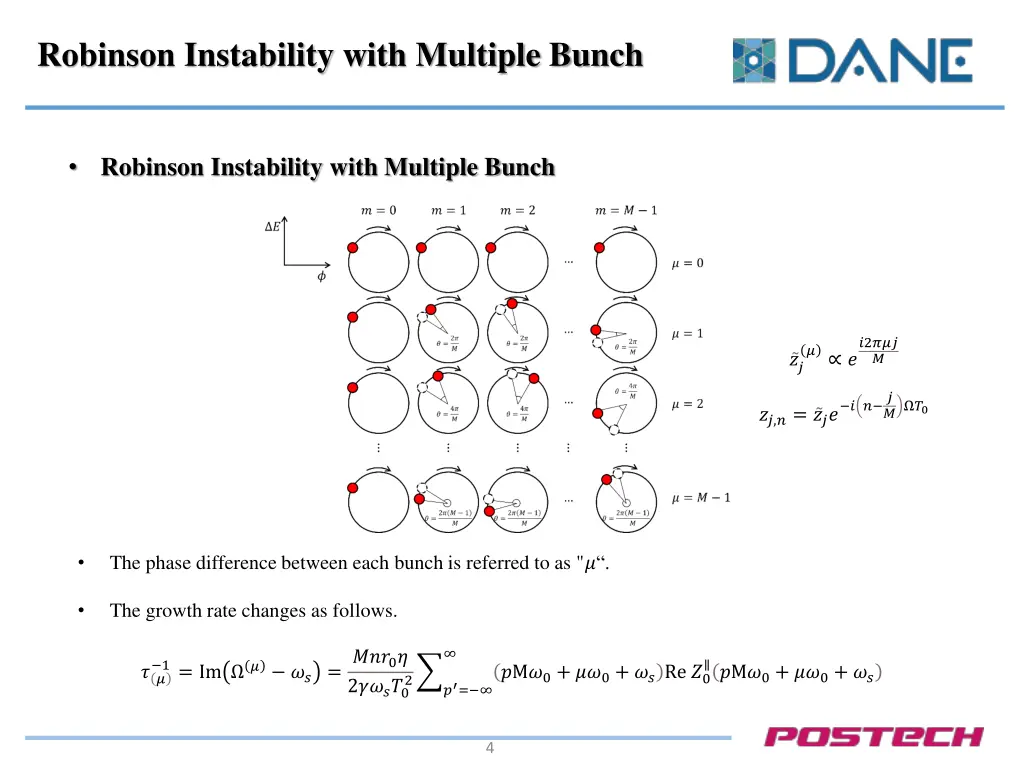 robinson instability with multiple bunch 1