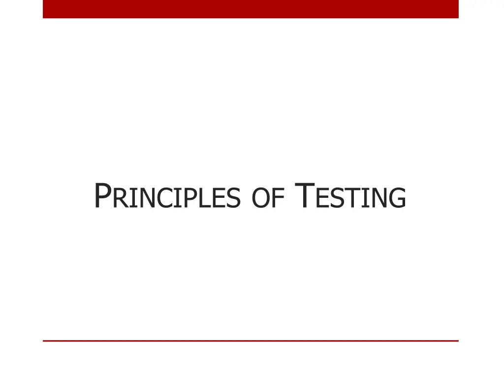 p rinciples of t esting