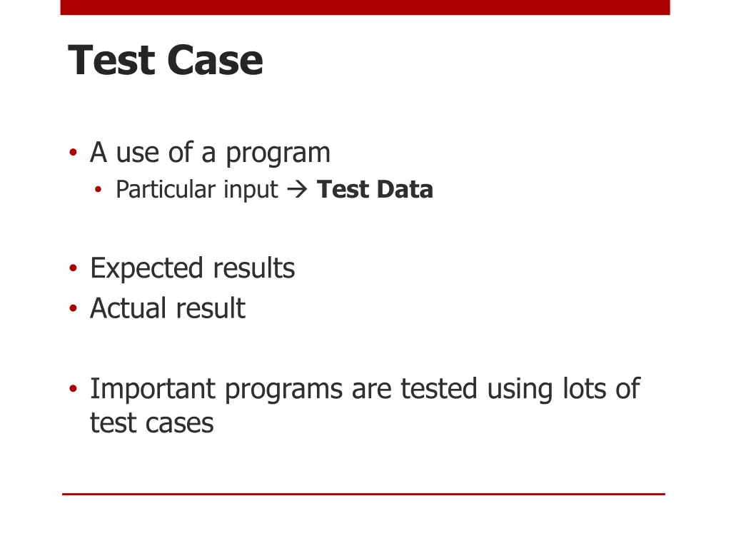 test case