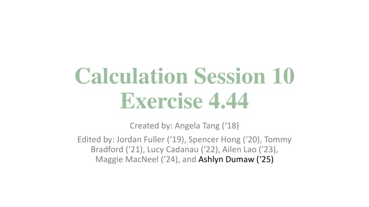 calculation session 10 exercise 4 44