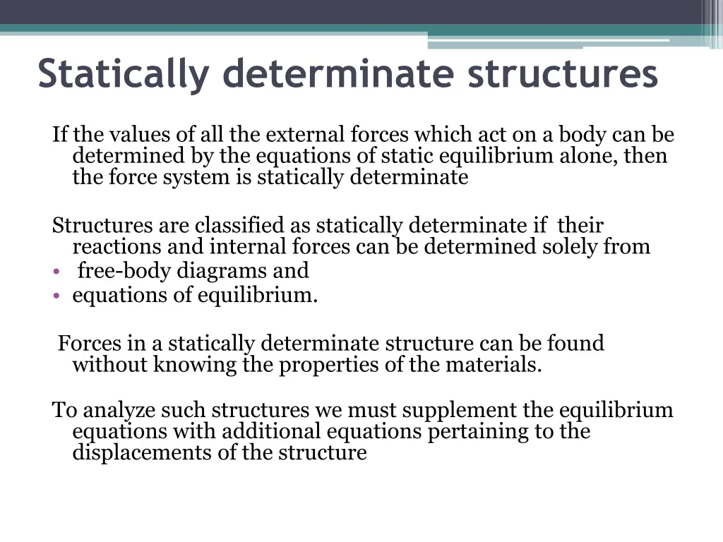 statically determinate structures