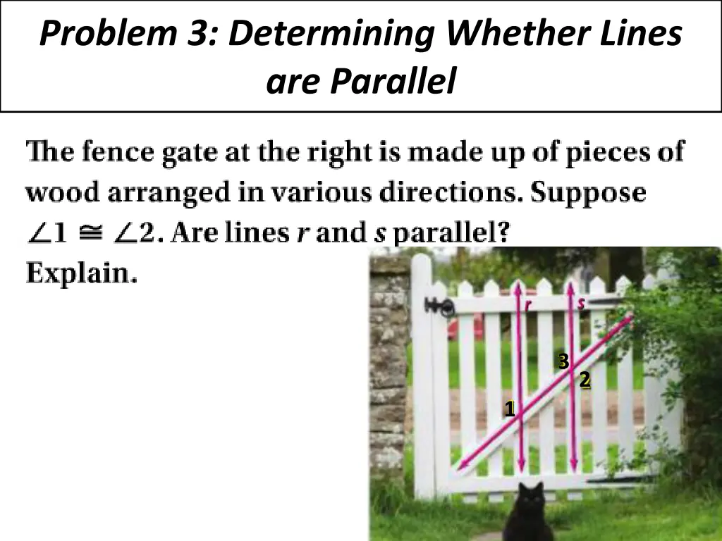 problem 3 determining whether lines are parallel