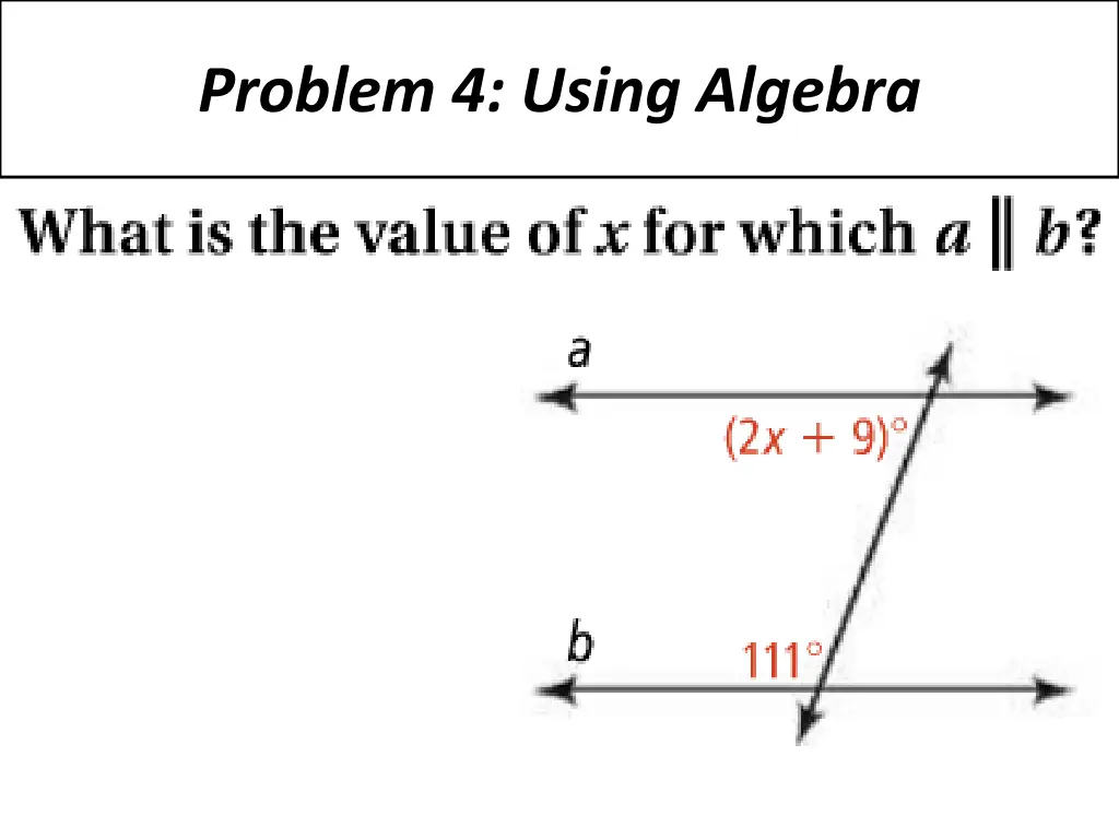 problem 4 using algebra