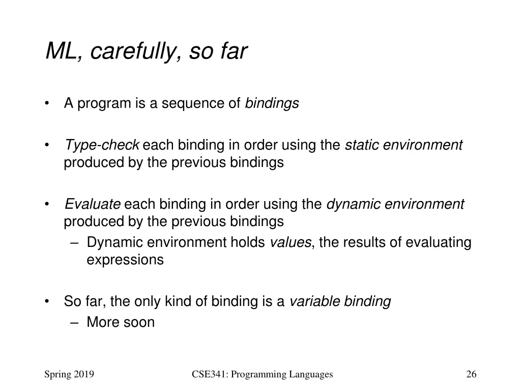 ml carefully so far
