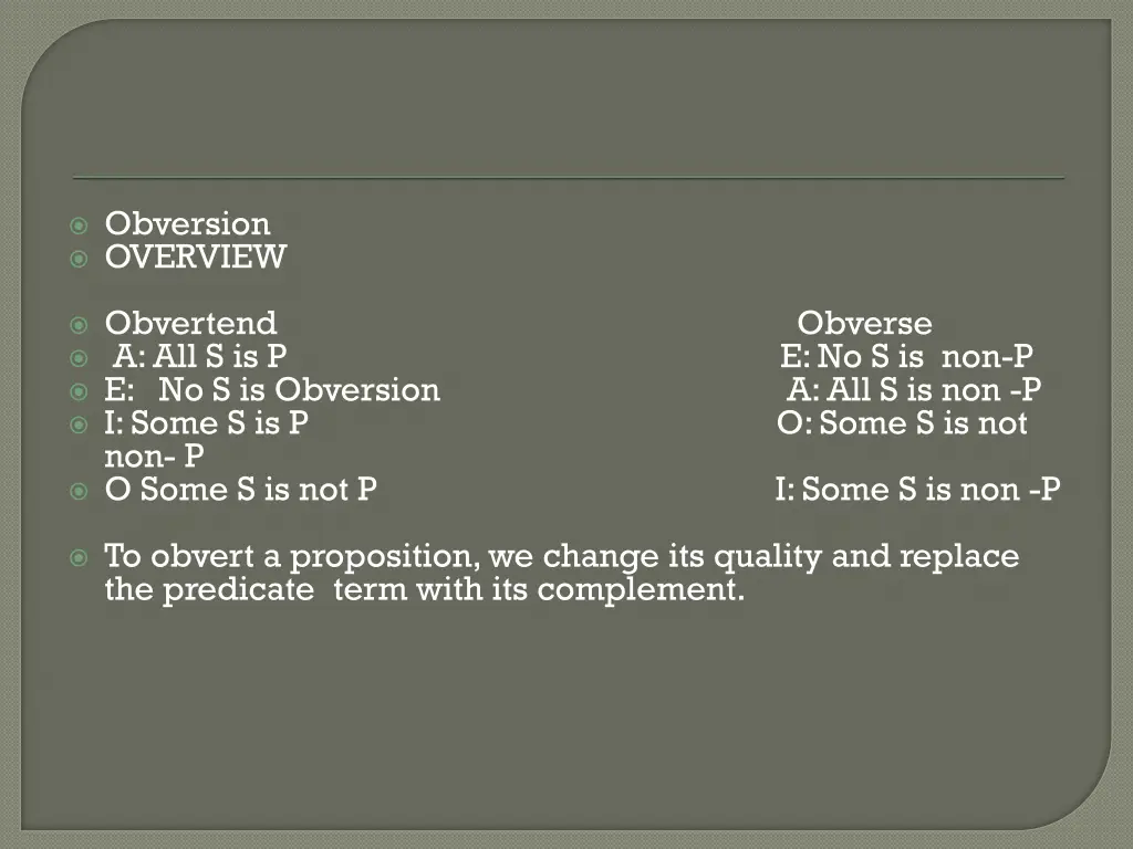 obversion overview