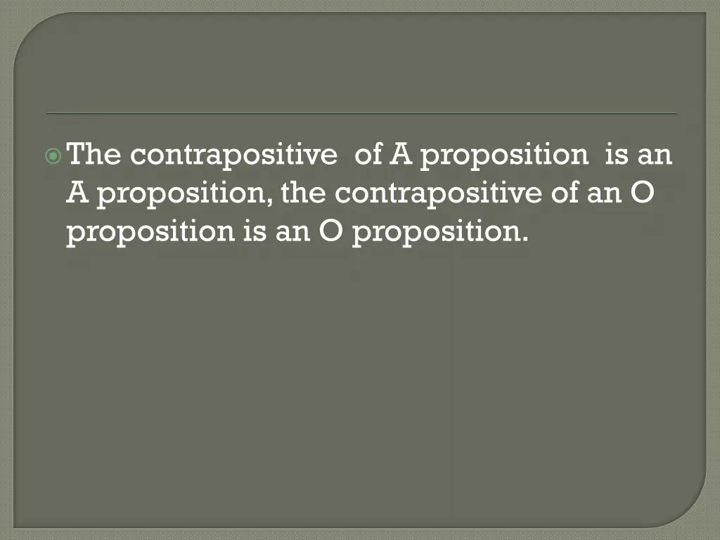 the contrapositive of a proposition