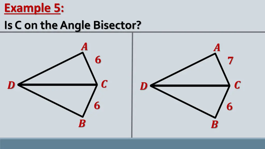 example 5 is c on the angle bisector