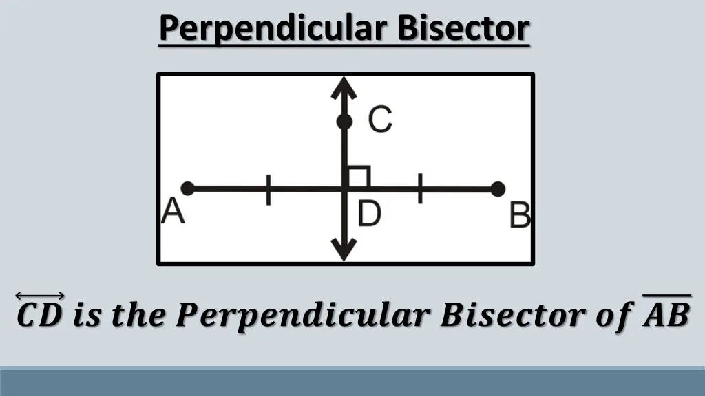perpendicular bisector