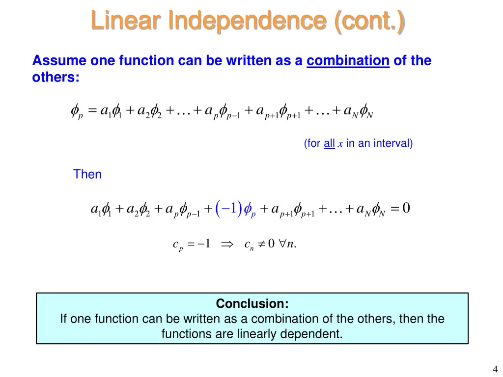 linear independence cont 1