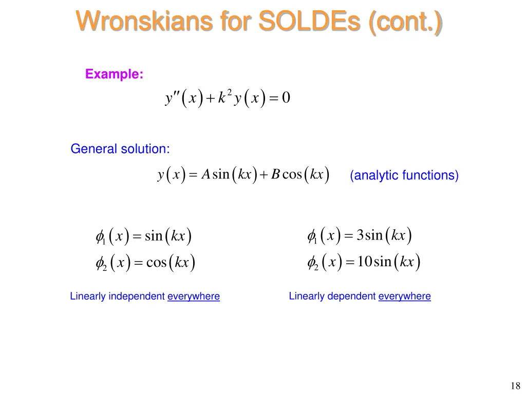 wronskians for soldes cont 1