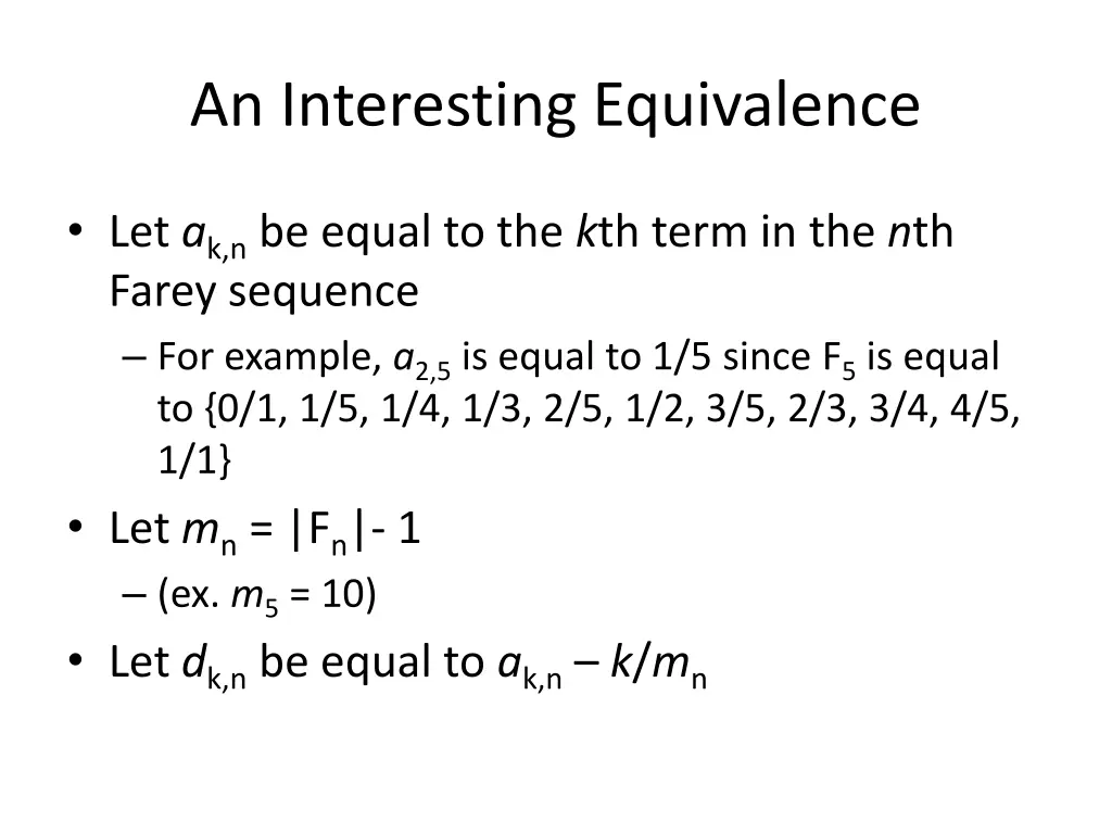 an interesting equivalence