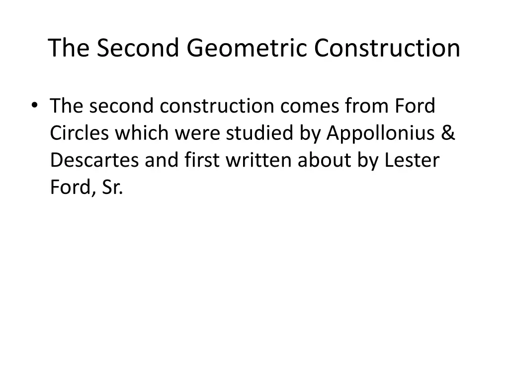 the second geometric construction