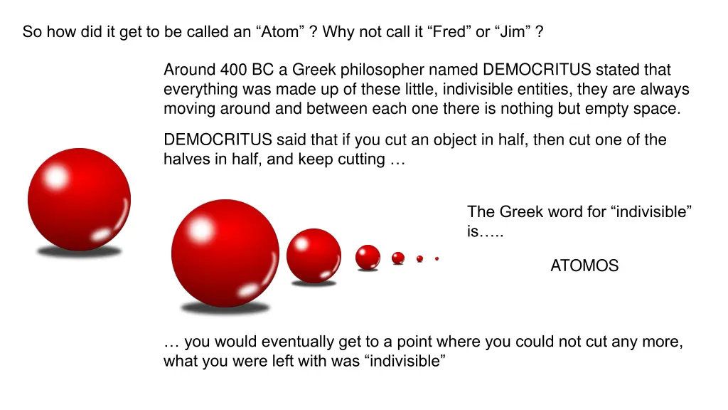 so how did it get to be called an atom