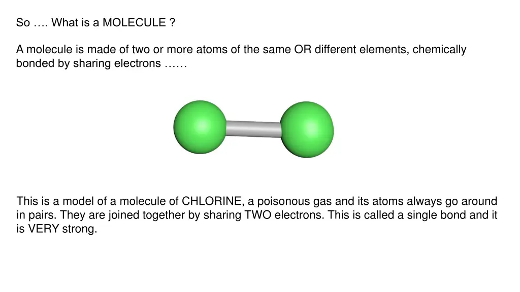 so what is a molecule
