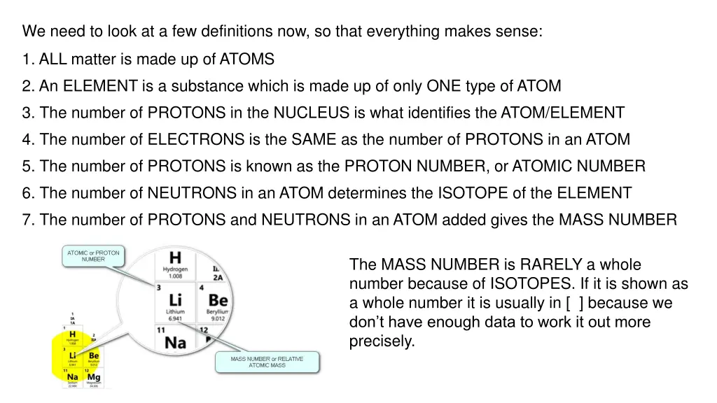 we need to look at a few definitions now so that