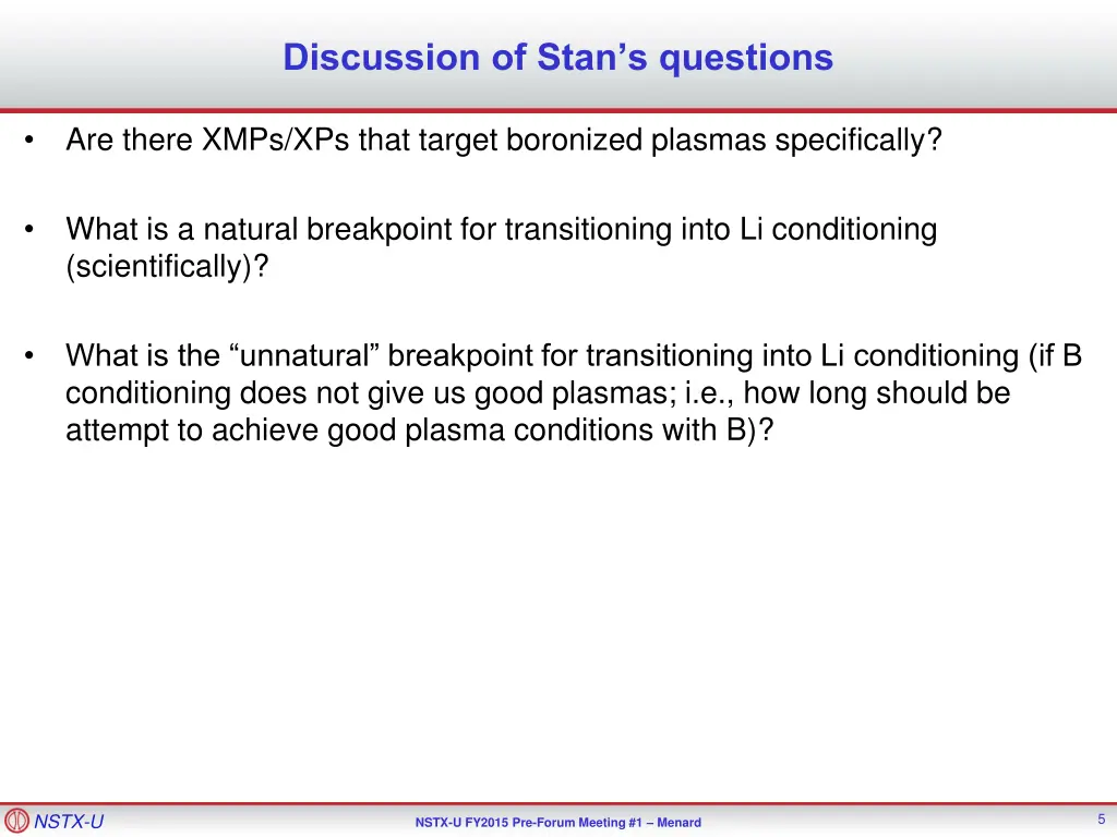 discussion of stan s questions