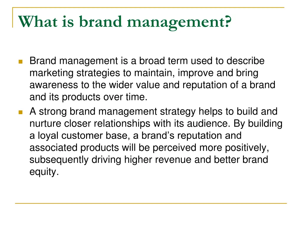 what is brand management